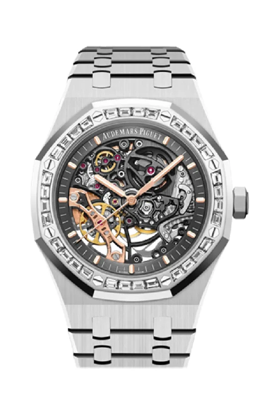 Audemars Piguet Royal Oak 41mm Double Balance Wheel Openworked White Gold Slate Watch 15412BC.ZZ.1220BC.01