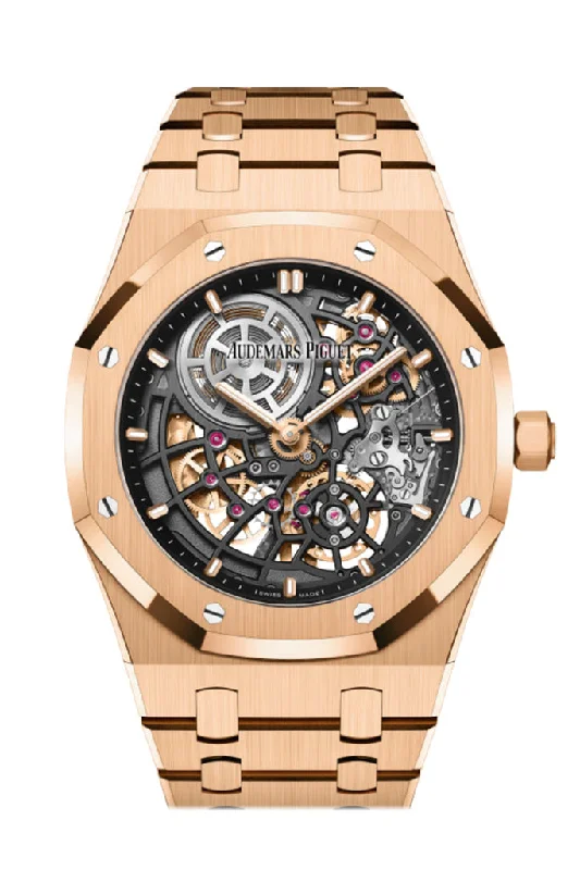 Audemars Piguet Royal Oak 39 Jumbo Extra Thin Openworked Rose Gold Watch 16204OR.OO.1240OR.03