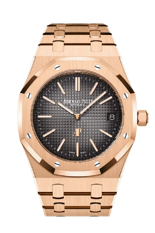 Audemars Piguet Royal Oak 39 Jumbo Extra Thin Rose Gold Grey Dial  Watch 16202OR.OO.1240OR.02