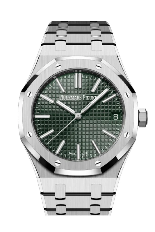 Audemars Piguet Royal Oak 41mm Khaki Green Dial Stainless steel Watch 15510ST.OO.1320ST.09