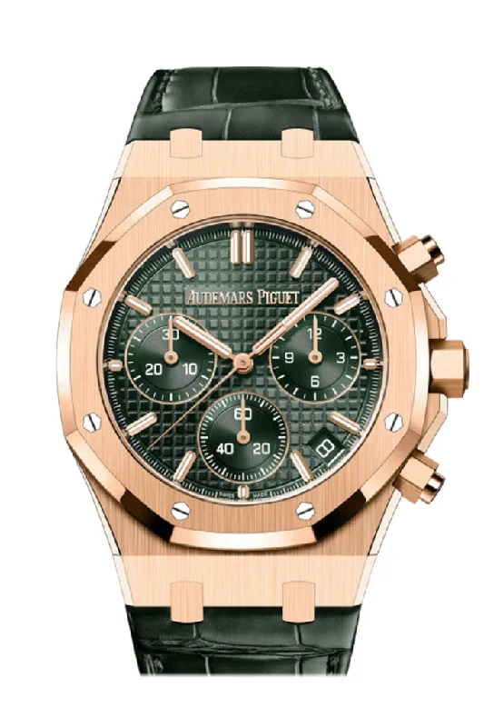 Audemars Piguet Royal Oak 41 Khaki Green Rose Gold Watch 26240OR.OO.D404CR.02