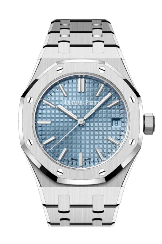 Audemars Piguet Royal Oak 37 Light Blue Dial Stainless steel Watch 15550ST.OO.1356ST.08