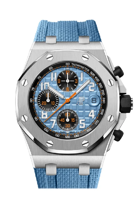 Audemars Piguet Royal Oak Offshore 42 Blue dial Blue rubber strap Watch 26238ST.OO.A340CA.01