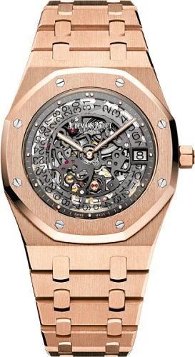 Audemars Piguet Royal Oak Openworked Extra-Thin 39mm Black Skeleton Rose Gold | 15204OR.OO.1240OR.01