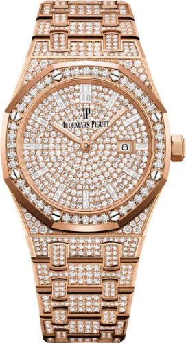 Audemars Piguet Royal Oak Quartz Rose Gold 33mm Diamond Paved Dial/Bezel/Bracelet | 67652OR.ZZ.1265OR.01