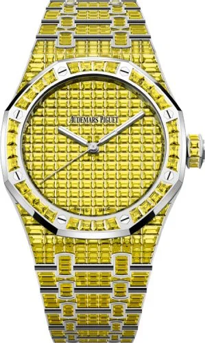 Audemars Piguet Royal Oak Selfwinding Yellow Chrysoberyl 41mm "50th Anniversary" White Gold Yellow Dial | 15514BC.RY.1284BC.01