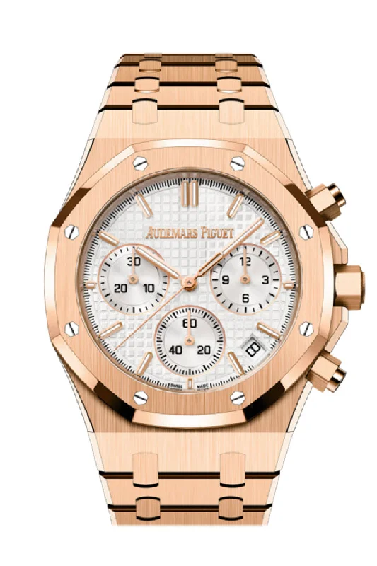 Audemars Piguet Royal Oak 41 Silver Dial Rose Gold Watch 26240OR.OO.1320OR.07