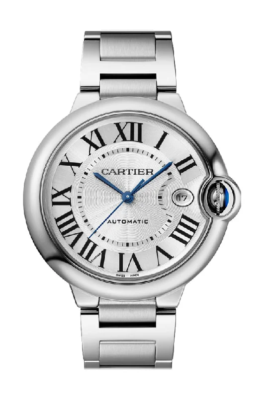 Cartier Ballon Bleu 44mm Bracelet Silver Dial WSBB0040