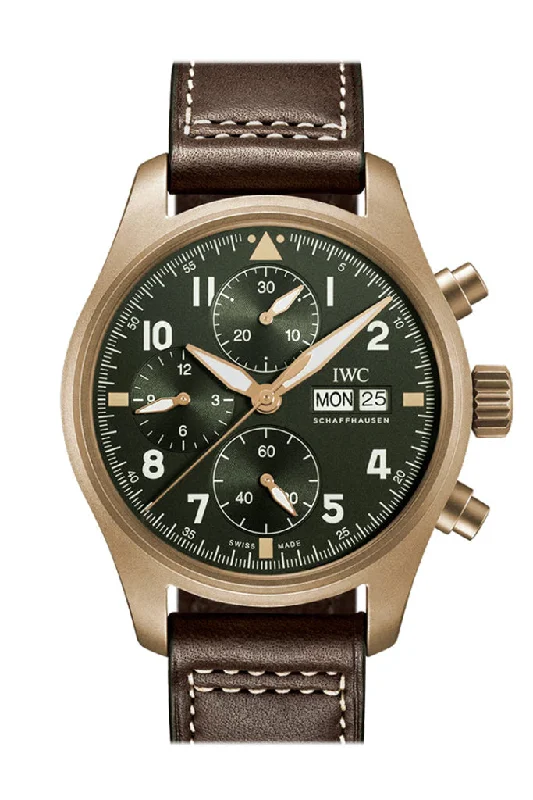 IWC Pilot Chronogragh Spitfire Green Dial Watch IW387902