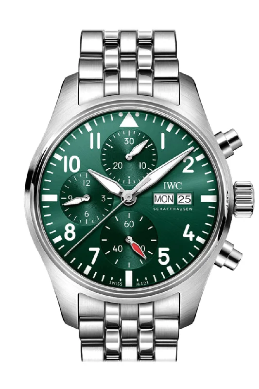 IWC Pilot Chronogragh Green Dial Watch IW388104