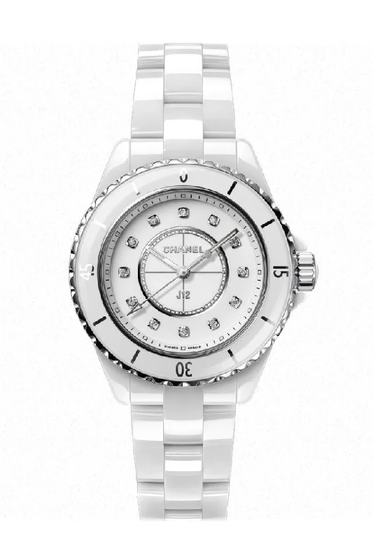 Chanel J12 Quartz Diamond White 33 Ladies Watch H5703