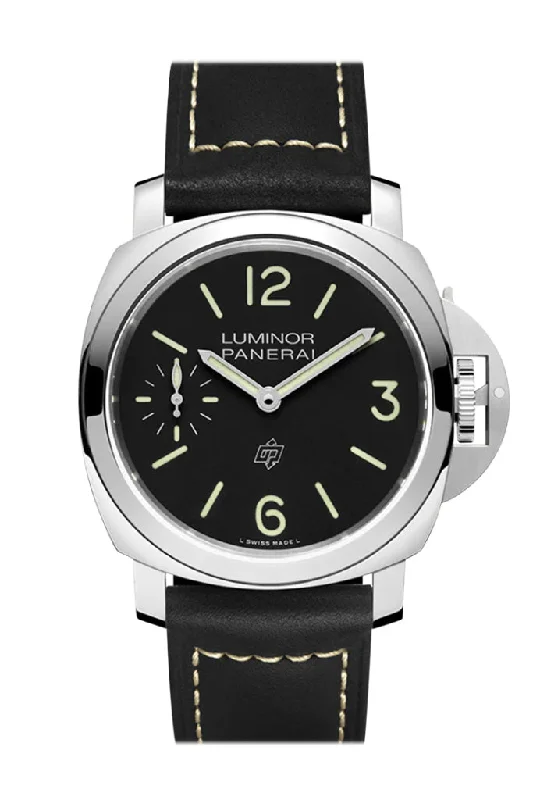 Panerai Luminor Logo Hand Wind Black Dial Men's Watch PAM01084