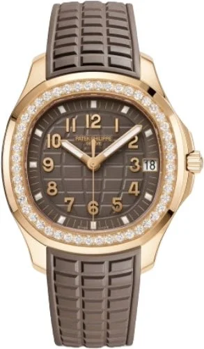 Patek Philippe Aquanaut Luce Rose Gold Taupe Grey-Brown Dial Diamond Bezel | 5268/200R-010