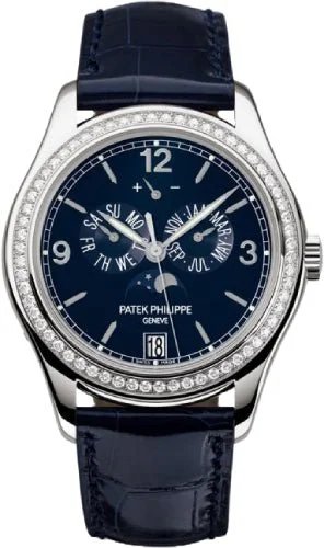 Patek Philippe Complications Annual Calendar Moon Phases White Gold Navy Blue Dial | 5147G-001