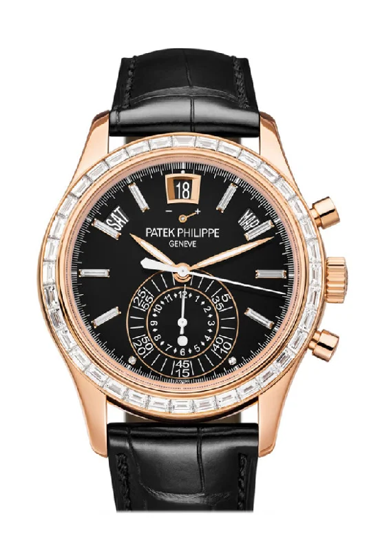 Patek Philippe Complications Chronograph Annual Calendar Automatic Gold Diamond Men's Watch 5961R-010