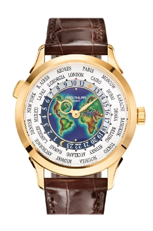 Patek Philippe 40mm  Complications World Timer GMT White Dial Watch 5231J-001