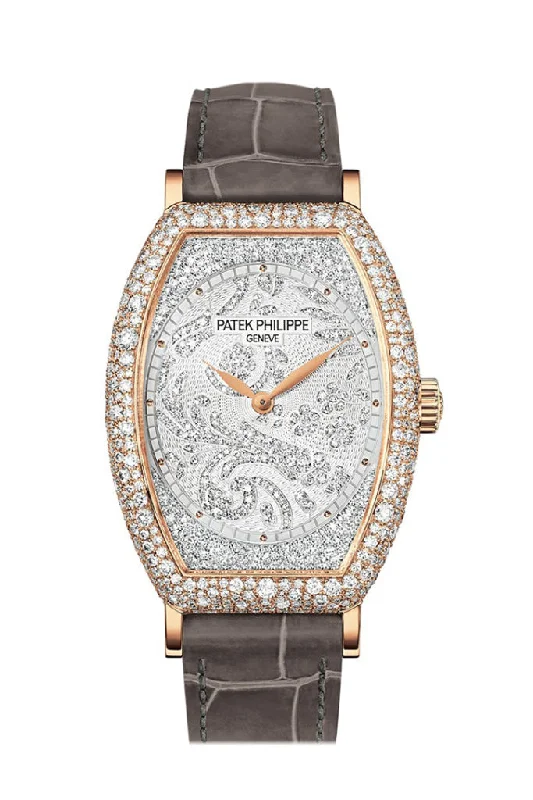 Patek Philippe Gondolo Mechanical Gold and Diamond Dial Ladies Watch 7099R-001