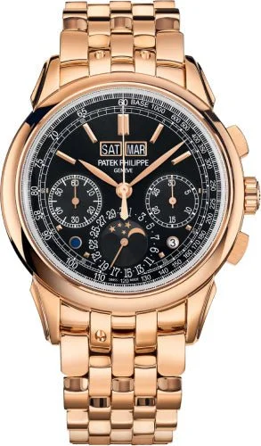 Patek Philippe Grand Complications 41 mm Chronograph Perpetual Calendar Rose Gold Black Dial - 5270/1R-001