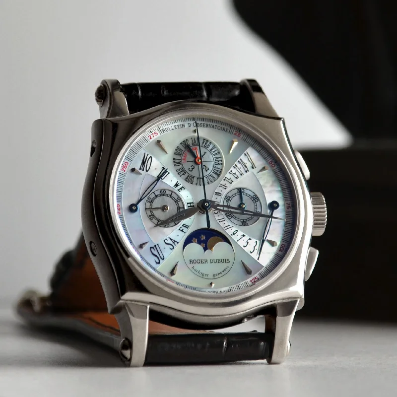 Roger Dubuis Sympathie Bi-Retrograde Perpetual Calendar Chronograph, White Gold