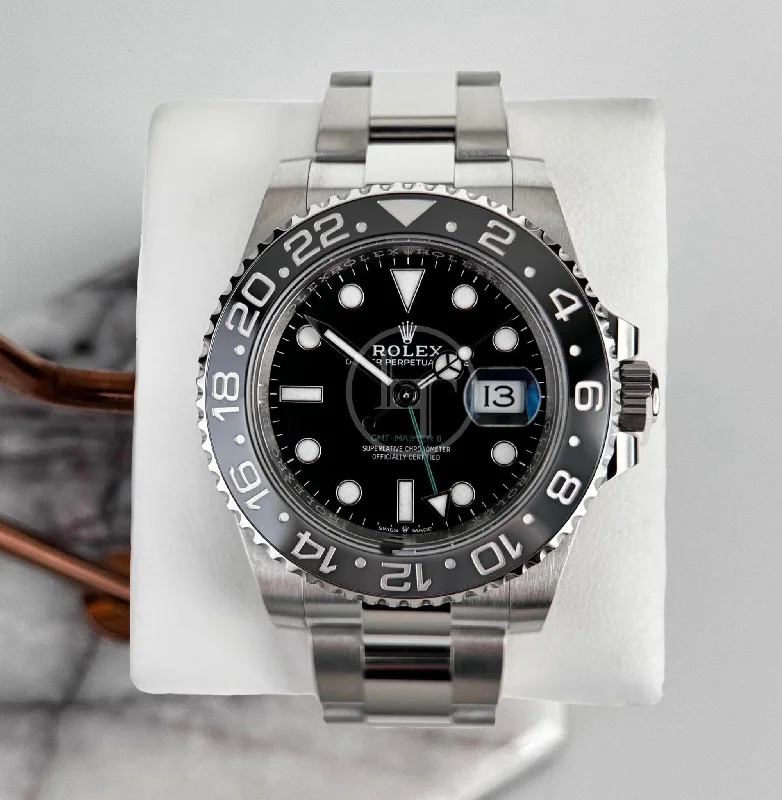 Rolex GMT-Master II 40mm Black Dial Cerachrom Bezel Oyster Bracelet - 126710GRNR