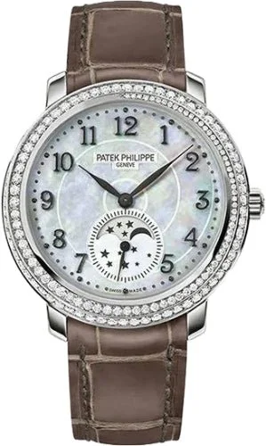 Patek Philippe Complications Moon Phases White Gold Mother of Pearl Dial | 4968G-010