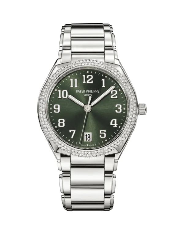 36mm Steel Green Dial Diamond Bezel Automatic