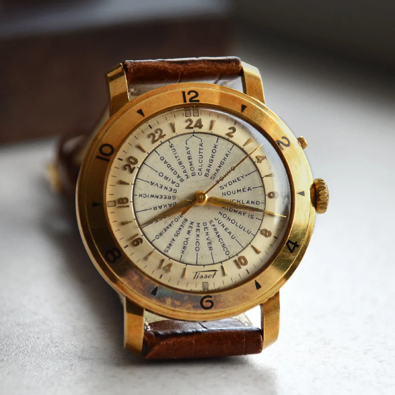 Tissot Vintage Navigator World Time, Yellow Gold