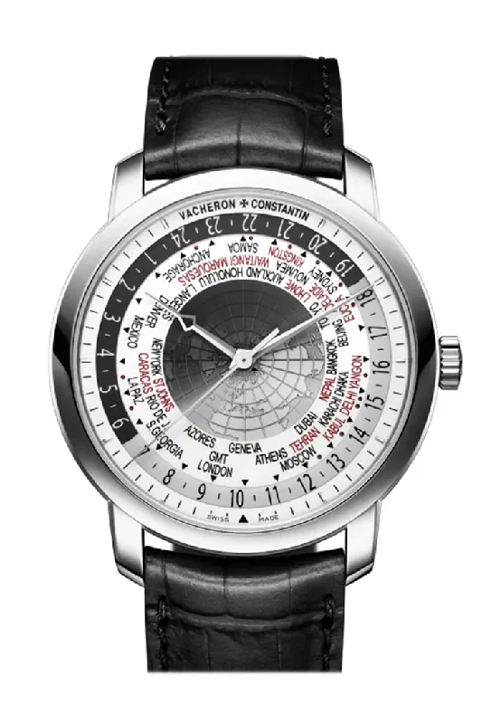 Vacheron Constantin Traditionelle Worldtime Silver Dial White Gold 86060/000G-8982