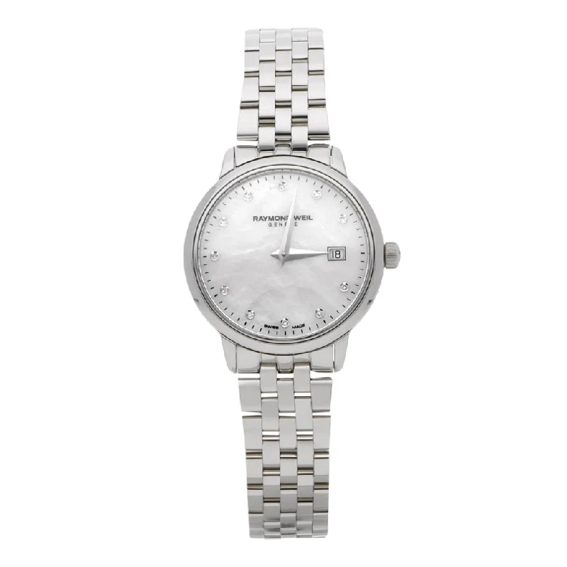 Reloj Raymond Weil para dama en acero inoxidable.