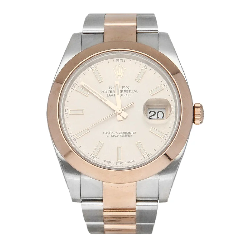 Reloj Rolex para caballero modelo Oyster Perpetual DateJust vistas oro rosa 18 kilates.