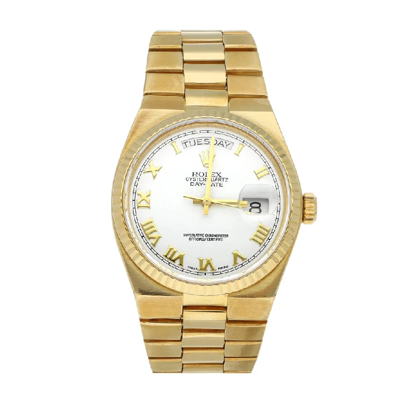 Reloj Rolex para caballero modelo Oysterquartz Day-Date en oro amarillo 18 kilates.