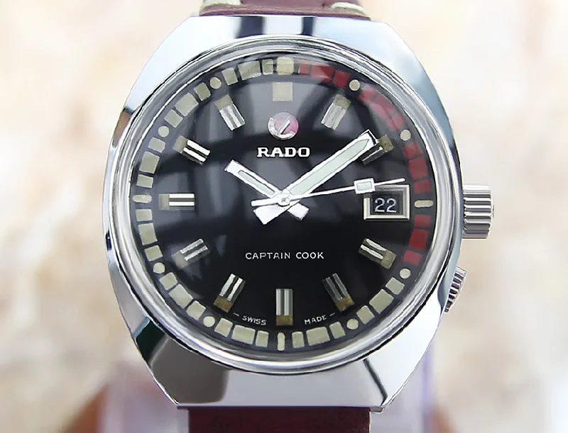 Rare Gift Watch: Rado Rare Mens Captain Cook Swiss Auto 37mm Watch